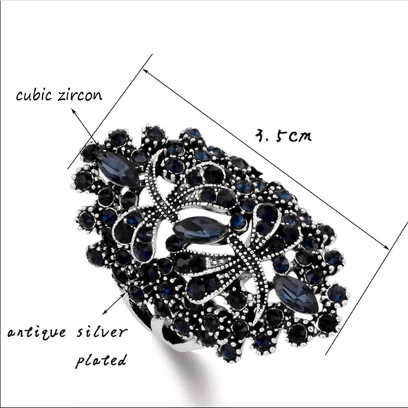 Vintage Antique Silver Dragonfly Ring - Picture 2 of 3